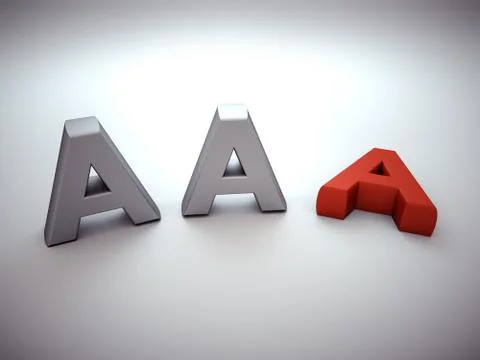 Losing AAA notation Stock Illustration