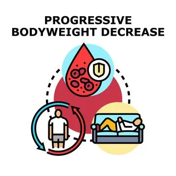 Losing body weight decreasing human health problems Stock Illustration