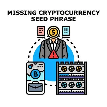 Losing cryptocurrency investments by missing seed phrase Иллюстрация