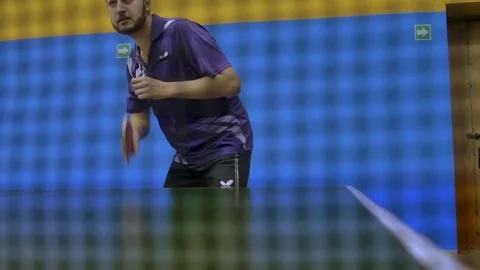 Losing a Game of Table Tennis Stock Footage 70046086