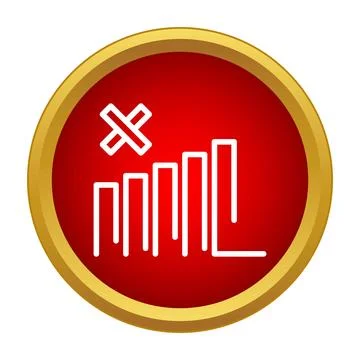 Losing mobile data or wifi network signal icon Stock Illustration