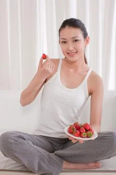 Losing weight Take it. Tomatoes Skin Face the camera. Healthy Shed shot Fruit Stock Photos