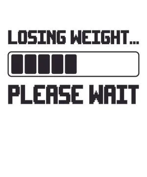 Losing Weight...Please Wait Stock Illustration