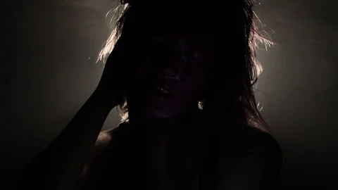 Losing your mind in the dark Stock Footage 121436815