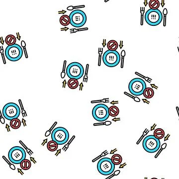 Loss of appetite hepatitis vector seamless pattern Illustrazione stock