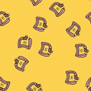 Loss of bowel control disease symptom vector seamless pattern Stock Illustration