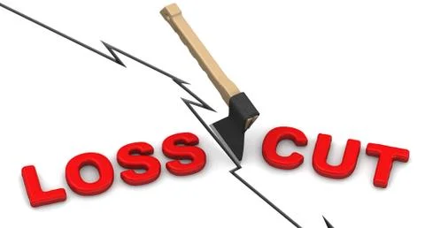 Loss cutting. The concept 库存插图