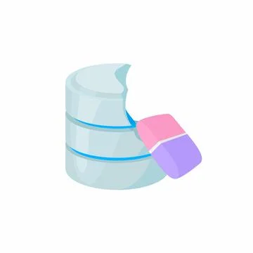 Loss database icon, cartoon style Stock Illustration