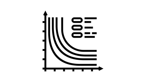 Loss function chart machine learning line icon animation Stock Footage 326125524