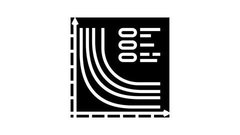 Loss function chart machine learning glyph icon animation 스톡 동영상 326145295