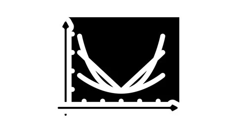 Loss function chart machine learning glyph icon animation Stock Footage 326735701