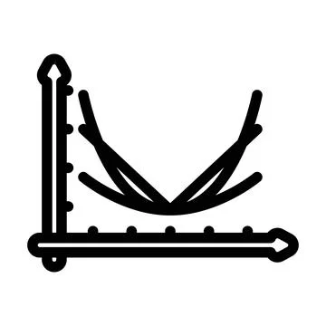 Loss function chart machine learning line icon vector illustration 스톡 일러스트