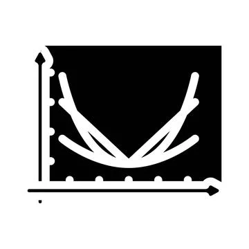 Loss function chart machine learning glyph icon vector illustration イラスト素材