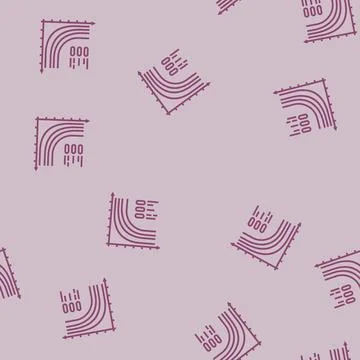 Loss function chart machine learning line seamless pattern Illustrazione stock