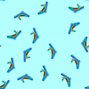 Loss function chart machine learning isometric icon seamless pattern 스톡 일러스트