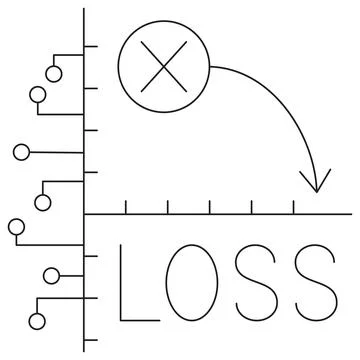 Loss Function icon 库存插图