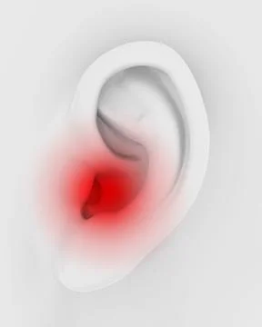 Loss of hearing Stock Illustration