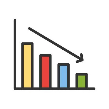 Loss icon vector image. Stock Illustration