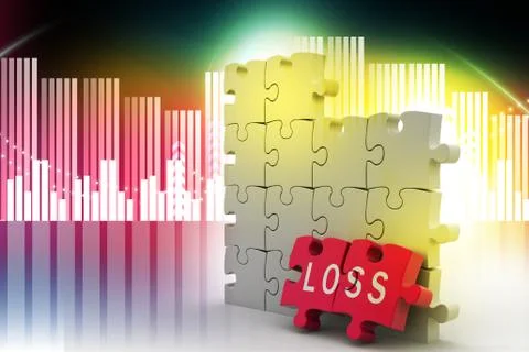 Loss in puzzle piece Stock Illustration