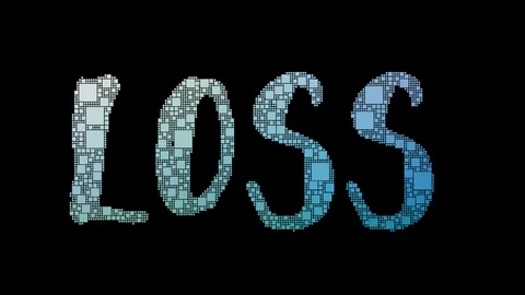 Loss Ratio Pixelated Text Merging Looping Grid With Glitch Effect Vidéo 113882866