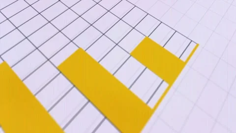 Loss report graph animation with camera overshoot close up in realistic screen Video stock 297526276
