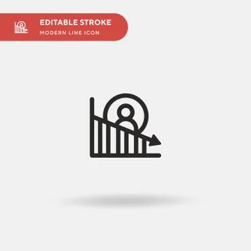 Loss Simple vector icon. Illustration symbol design template for web mobile U Stock Illustration