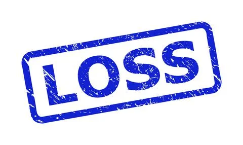 LOSS Stamp Seal with Corroded Surface and Rounded Rectangle Frame 库存插图
