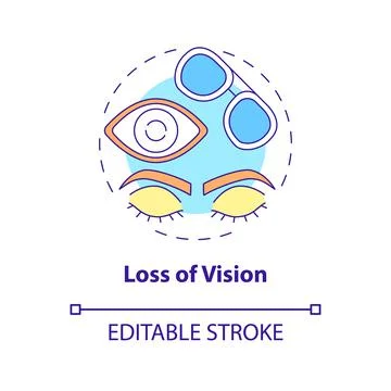 Loss of vision concept icon Stockillustratie