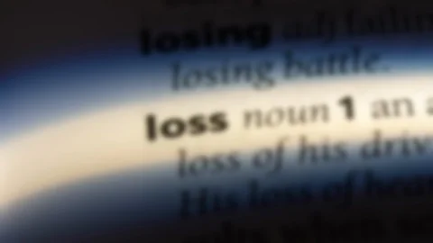 Loss word in a dictionary. Stock Footage 99562924