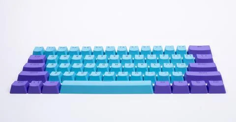 Losse computer keyboard keys moving around Foto stock