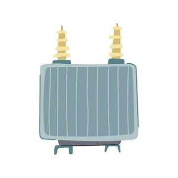 Losses electrical transformer cartoon vector illustration イラスト素材