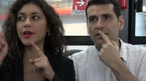 Lost And Confused Bus Passengers Stock Footage 63300403