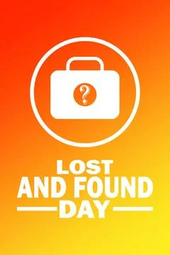 Lost And Found Day Vector illustration Stock-Illustration