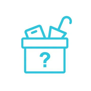 Lost and found icon. Isolated on white background. From blue icon set. Stock Illustration