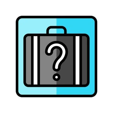 Lost and found information color icon vector illustration Stock Illustration