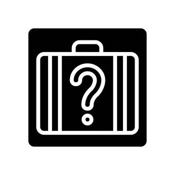 Lost and found information glyph icon vector illustration Illustrazione stock