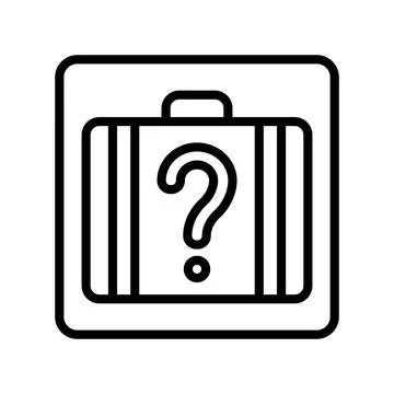 Lost and found information line icon vector illustration Stock Illustration