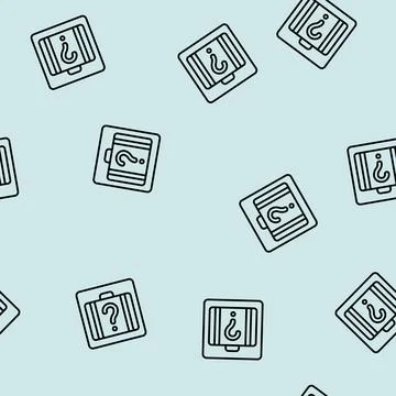 Lost and found information line seamless pattern Stock Illustration