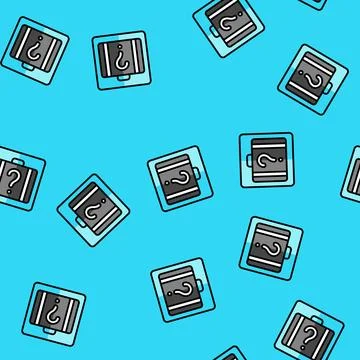 Lost and found information vector seamless pattern Illustrazione stock
