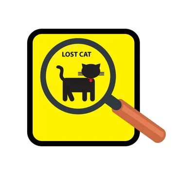 Lost cat Stock Illustration