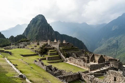 Lost citadel in Cusco, Machu pichu city of the Incas in Peru Stock Photos