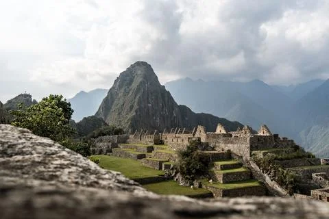 Lost citadel in Cusco, Machu pichu city of the Incas in Peru Stock Photos