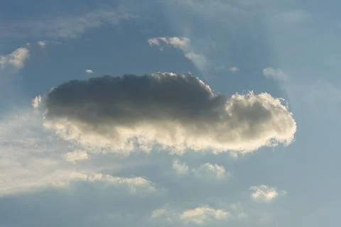 A lost cloud against a blue sky Stock Photos
