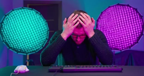 Lost Computer Gane In Club Stock Footage 273507810