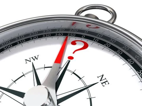 Lost conceptual image with compass Stock Illustration