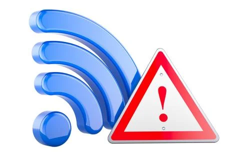 Lost connection of Wi-Fi, concept. 3D rendering イラスト素材