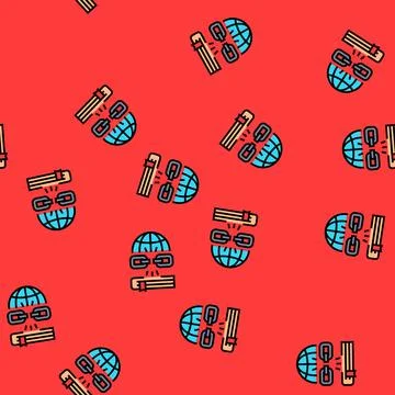 Lost cultural connection vector seamless pattern 스톡 일러스트