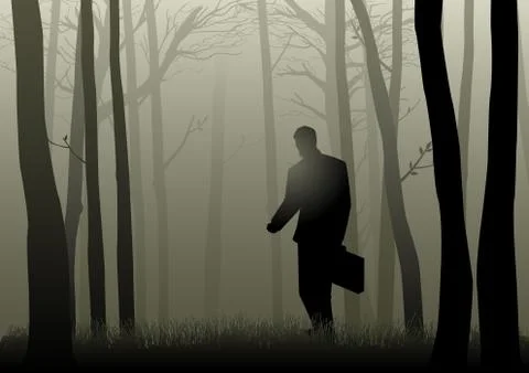 Lost In The Dark Stock Illustration