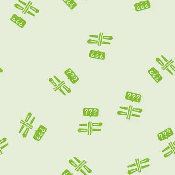 Lost direction sad mood glyph seamless pattern Stock Illustration