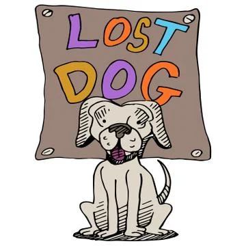 Lost dog Stock Illustration